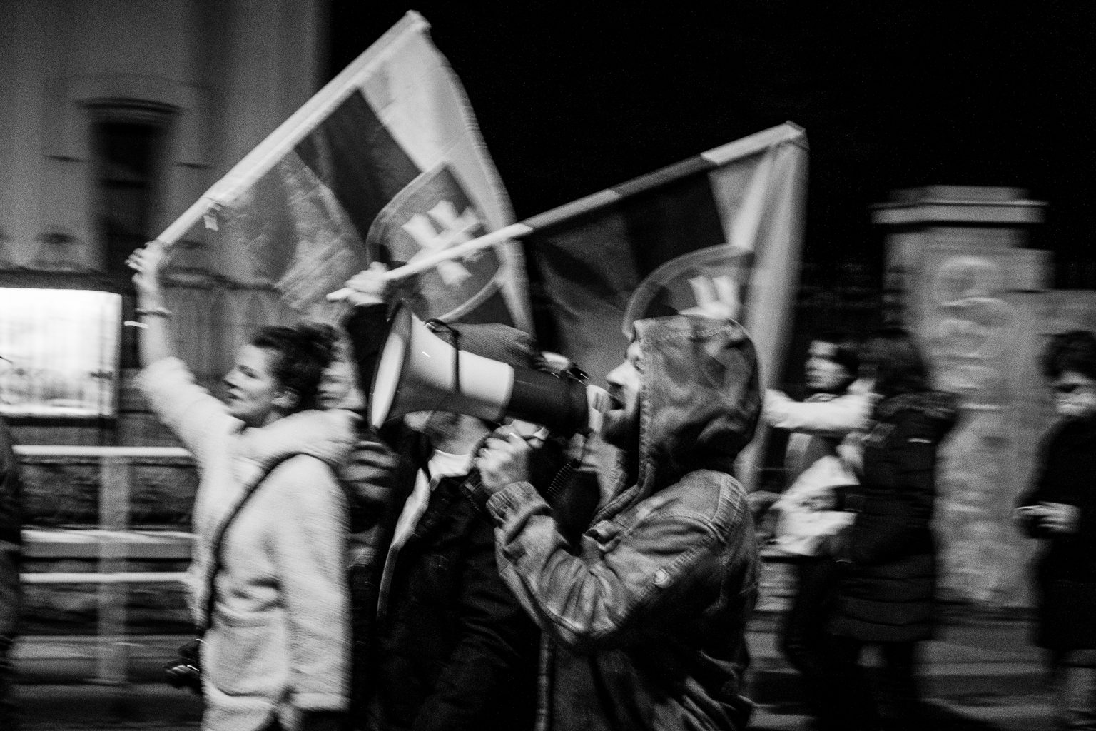 Protivládny protest počas 17. novembra 2020. Foto: Róbert Valent