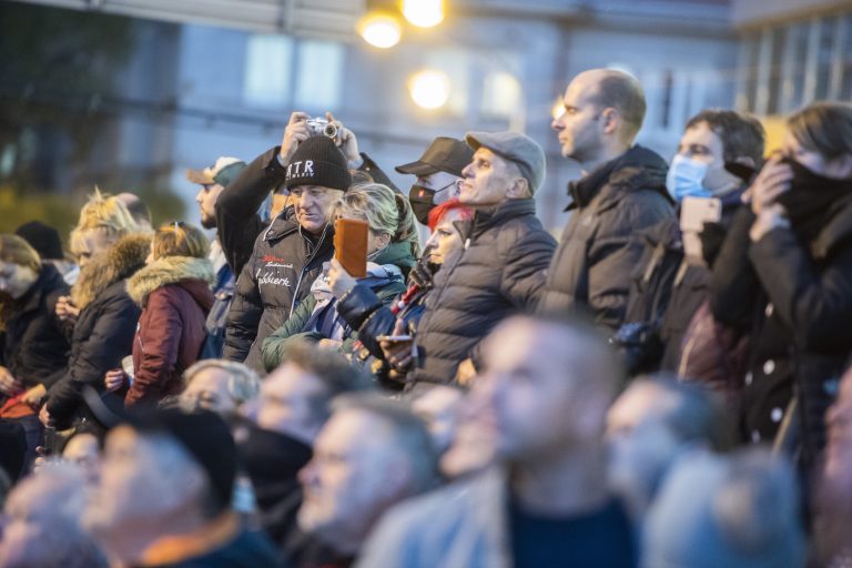 Protivládny protest počas 17. novembra 2020. Foto: Jaroslav Novák/TASR