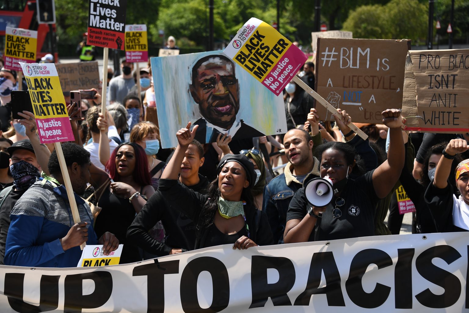 Demonštrácia Black Lives Matter. Foto: AP Photo/Alberto Pezzali