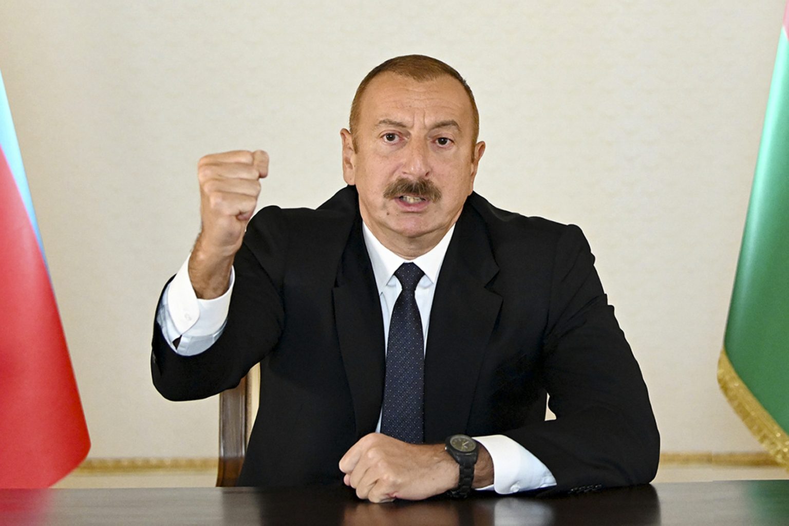 Prezident Azerbajdžanu Alijev, fotografia z 27. septembra tohto roku. Foto: TASR/AP