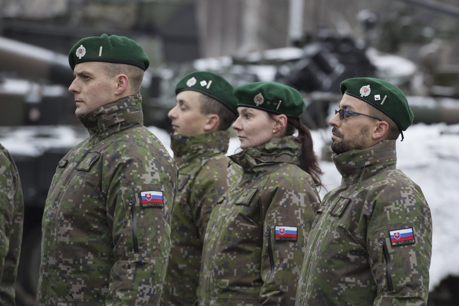 Slovenskí vojaci na základni Adaži v Lotyšsku. Foto: Pavel Neubauer/TASR