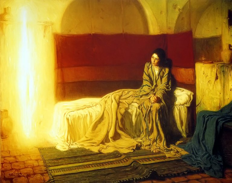 Henry Ossawa Tanner: Zvestovanie. Zdroj: wikimedia