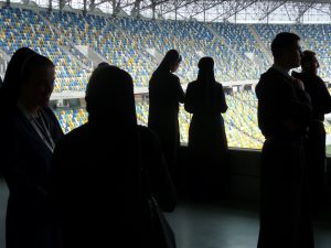 Rehoľníci na futbalovom štadióne