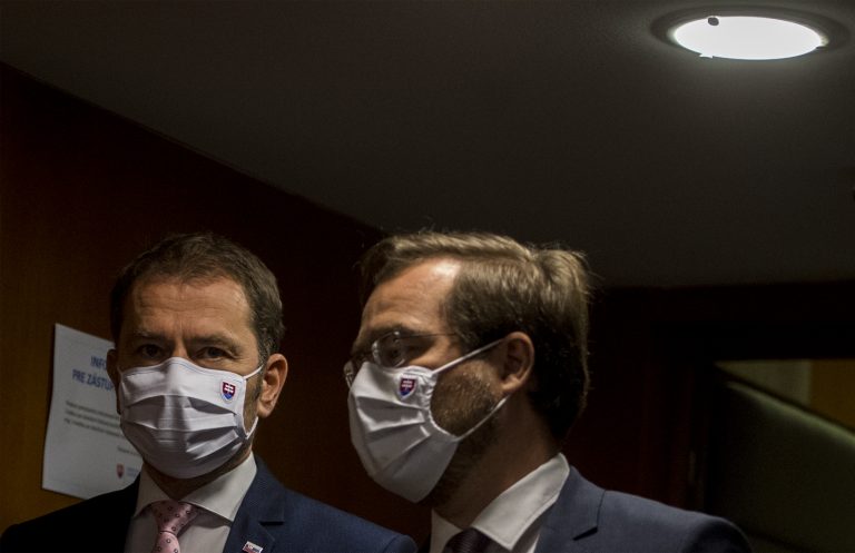 Igor Matovič a Marek Krajčí. Foto: Martin Baumann/TASR. 