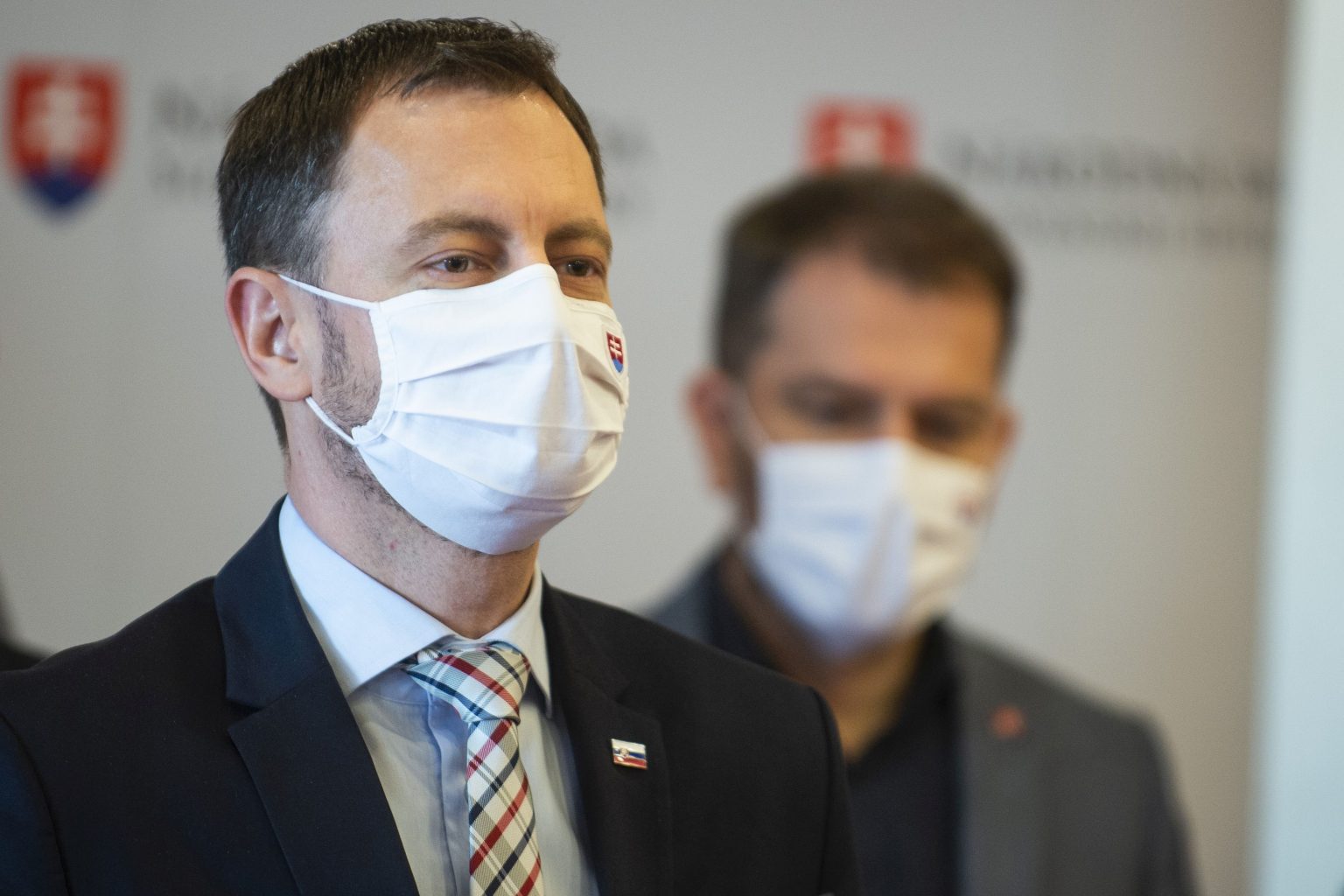 Edurad Heger (vľavo) a Igor Matovič. Foto: Jakub Kotian/TASR 