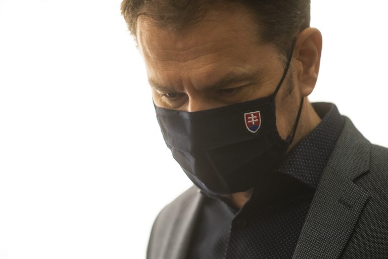 Igor Matovič (OĽANO) počas tlačovej konferencie na tému Covid-19: ako ďalej? Foto: Jakub Kotian/TASR