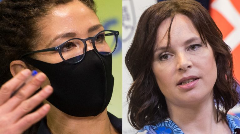 Lucia Ďuriš Nicholsonová a Veronika Remišová. Foto: Martin Baumann/TASR