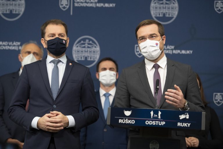 Igor Matovič a Marek Krajčí. Foto: Pavel Neubauer/TASR