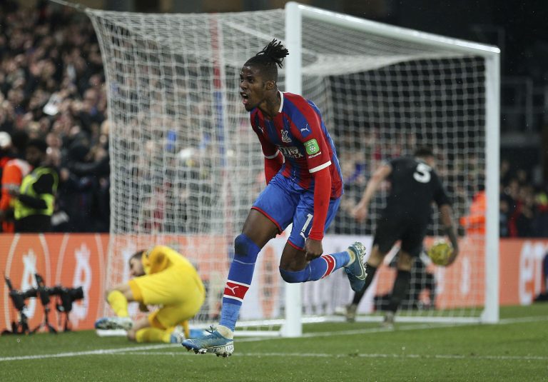 Futbalista anglického tímu Crystal Palace Wilfried Zaha. Foto: TASR/AP