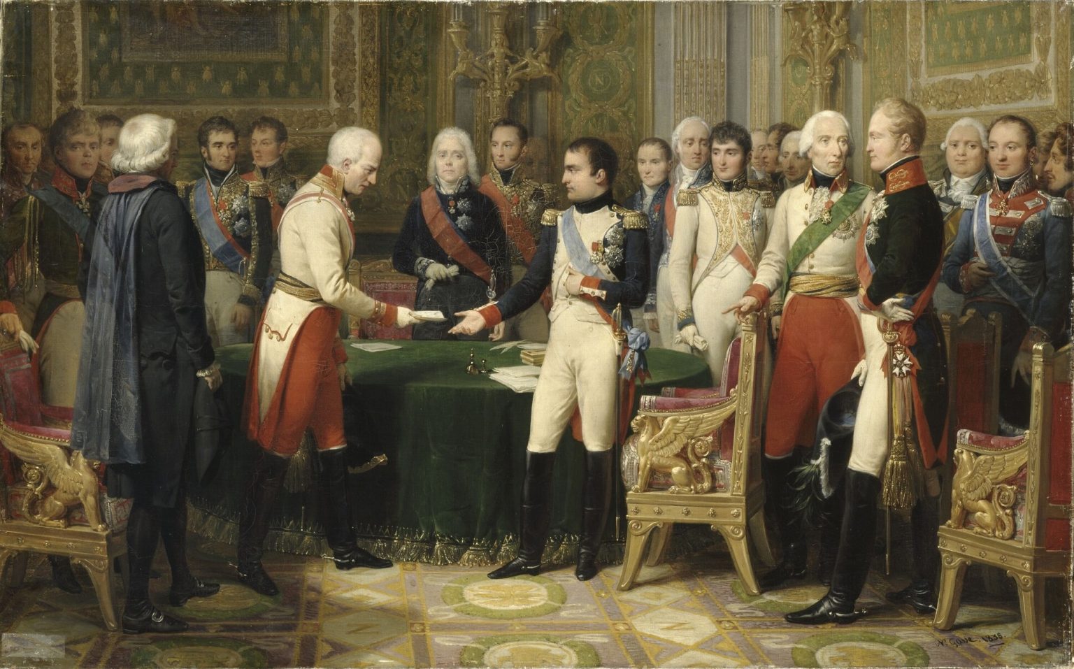 Napoleon na kongrese v Erfurte, kam nemohol Metternich prísť. Foto: wikimedia