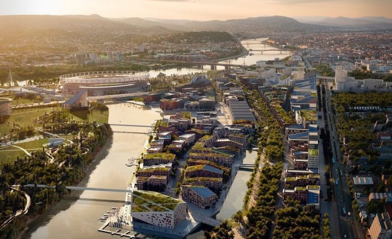 Plánované študentské mestečko v Budapešti. Foto: Instagram/Snøhetta