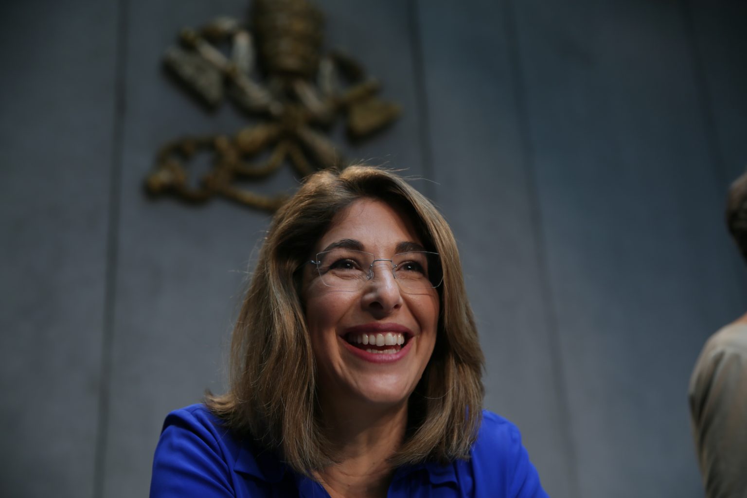 Kanadská „antikapitalistická eko-križiačka“ Naomi Klein vo Vatikáne. Foto: Bohumil Petrík/CNA