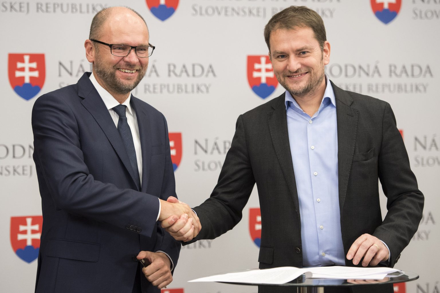 Richard Sulík (vľavo) a Igor Matrovič. Foto: Marko Erd/TASR