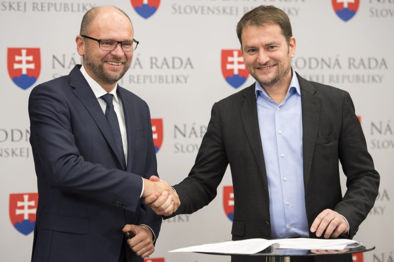 Richard Sulík (vľavo) a Igor Matrovič. Foto: Marko Erd/TASR