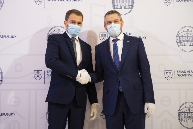 Igor Matovič (vľavo) a Peter Pellegrini. Foto: Jaroslav Novák/TASR