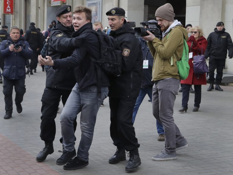 Bieloruskí policajti. Foto: TASR/AP