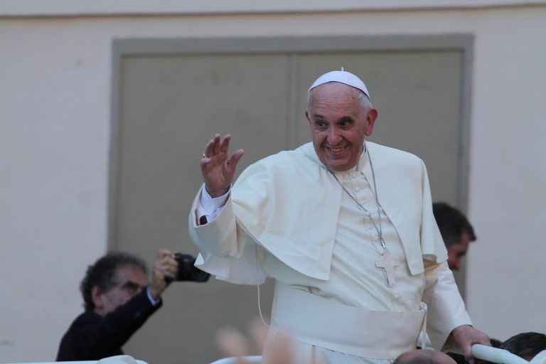Pápež František na generálnej audiencii. Foto: Bohumil Petrík/CNA