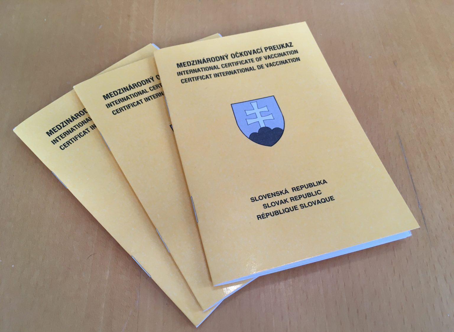 Medzinárodný očkovací preukaz. Foto: Štandard