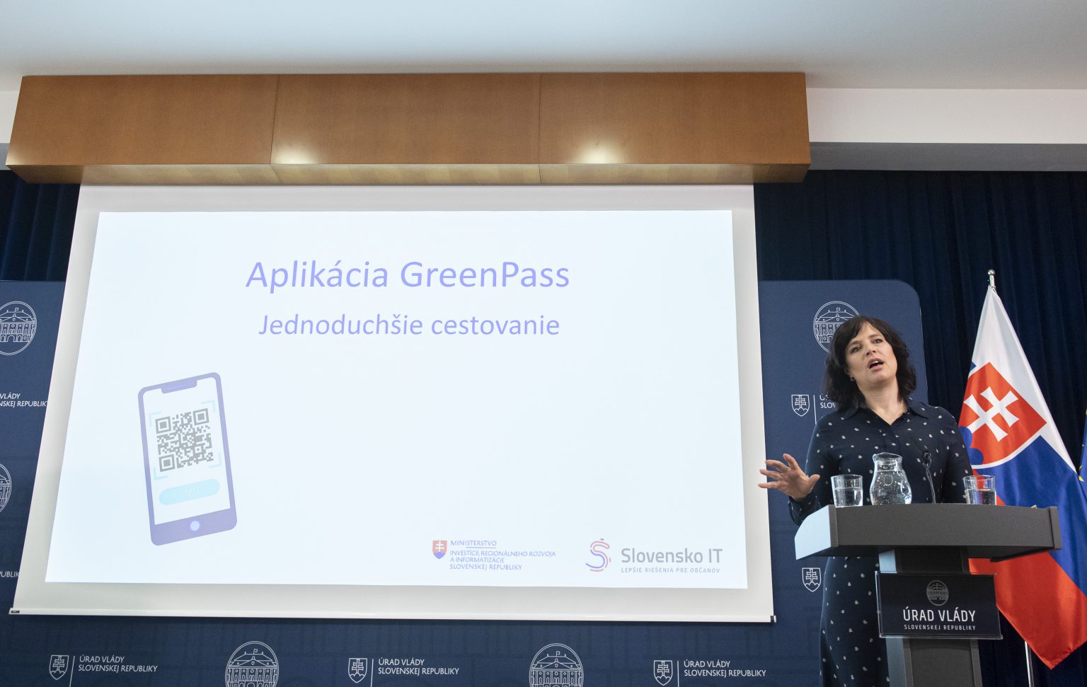 Predstavenie dvoch aplikácií pre pohyb v EÚ. Foto: Martin Baumann/TASR