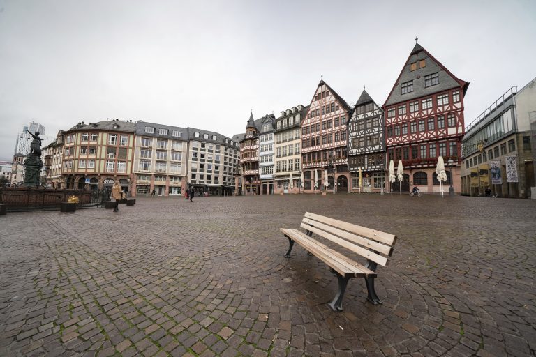 Frankfurt nad Mohanom počas lockdownu. Foto: TASR/AP
