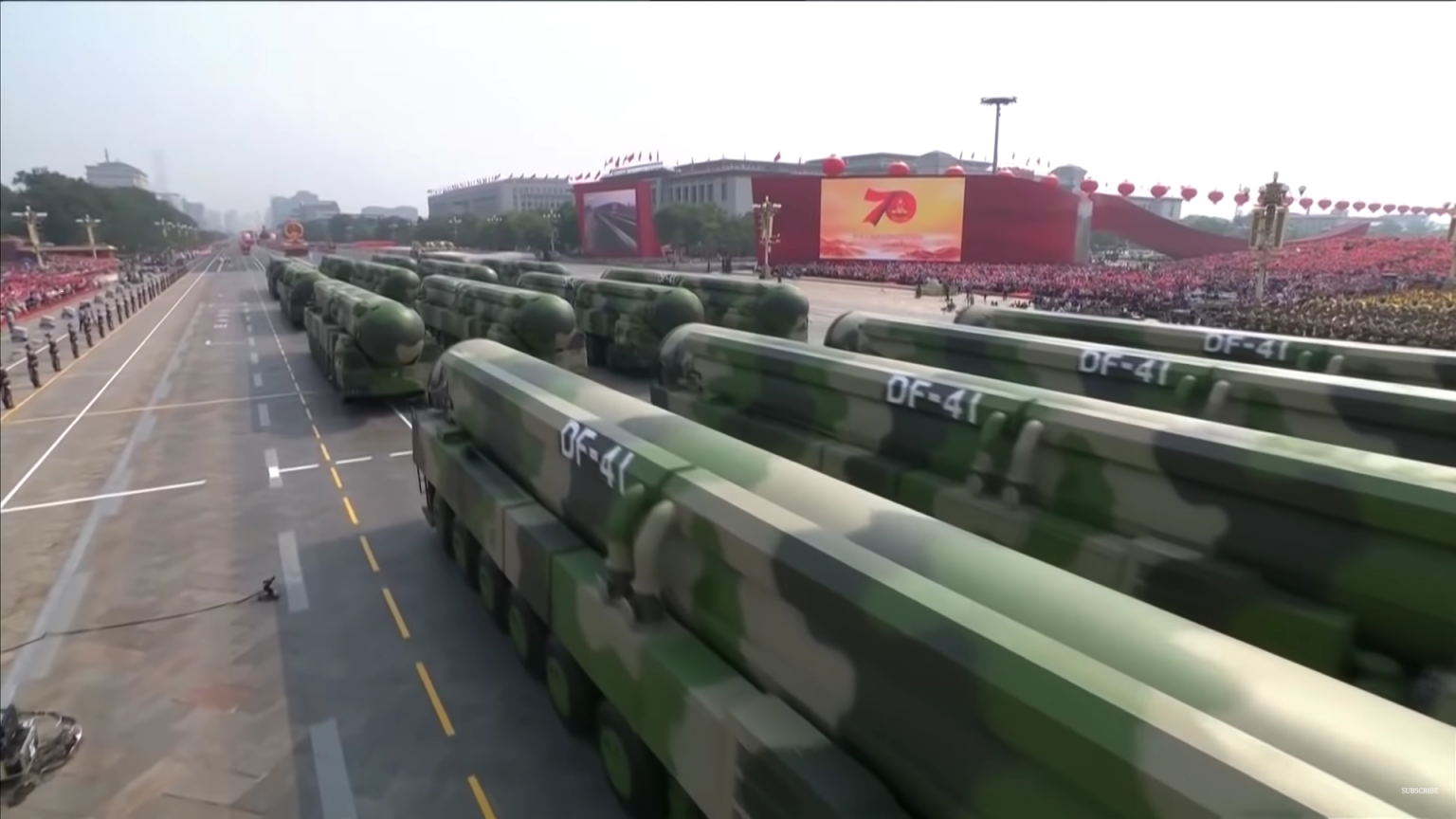 Čínske rakety Tung-feng 41. Zdroj: reprofoto/Youtube.com