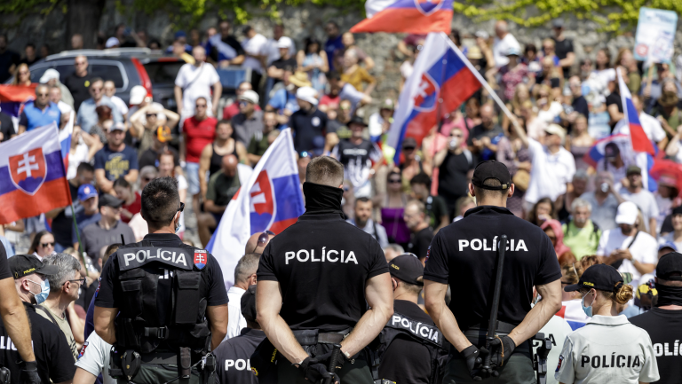 Z protestu pre NR SR. Foto: Dano Veselský/TASR