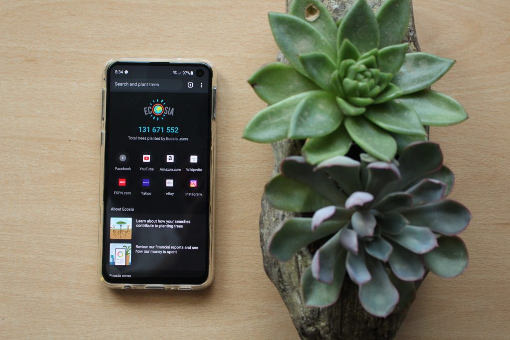 ecosia prehliadač