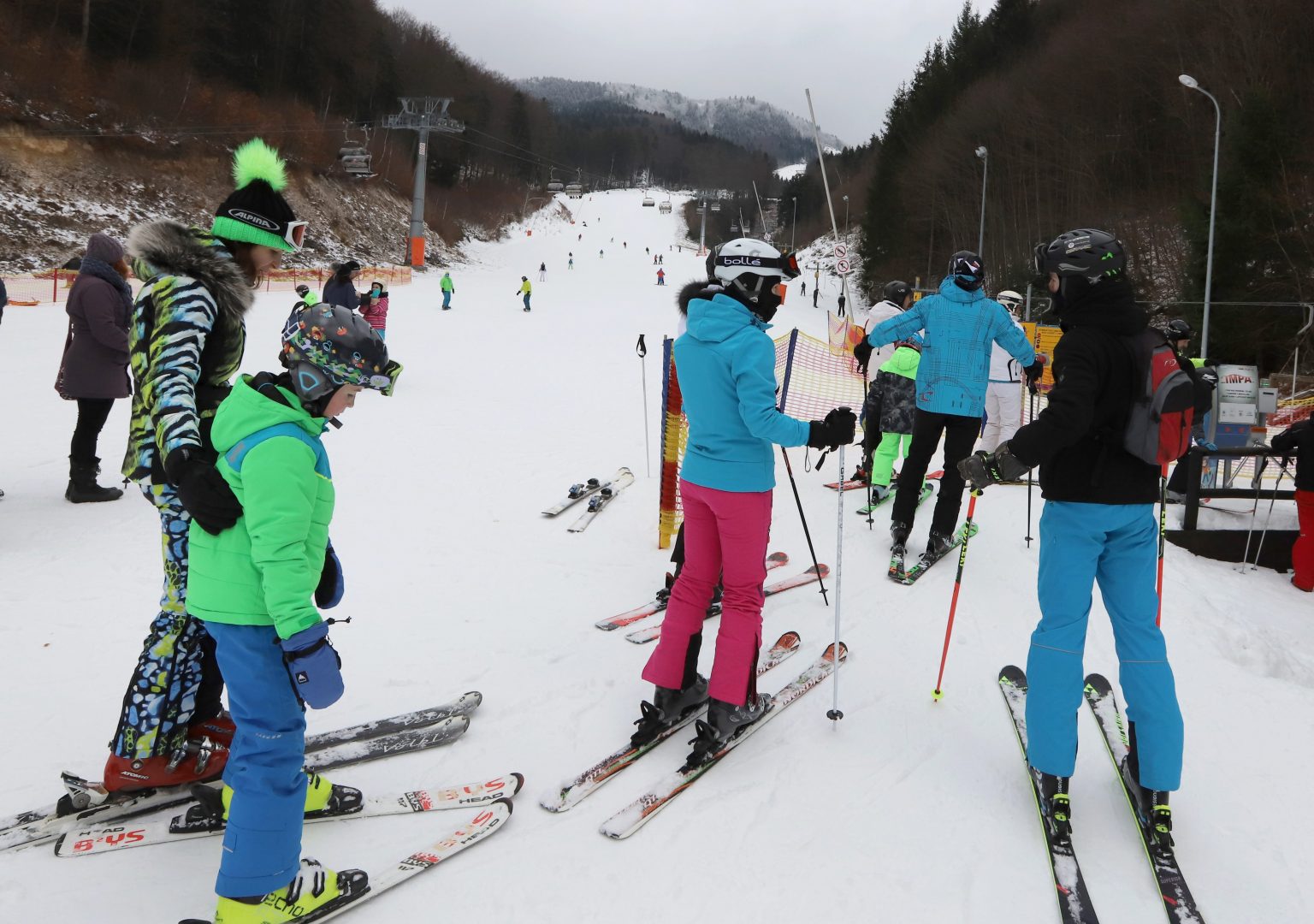 Lyžovačka v obci Hodruša–Hámre. Foto: Lenka Krošláková/TASR