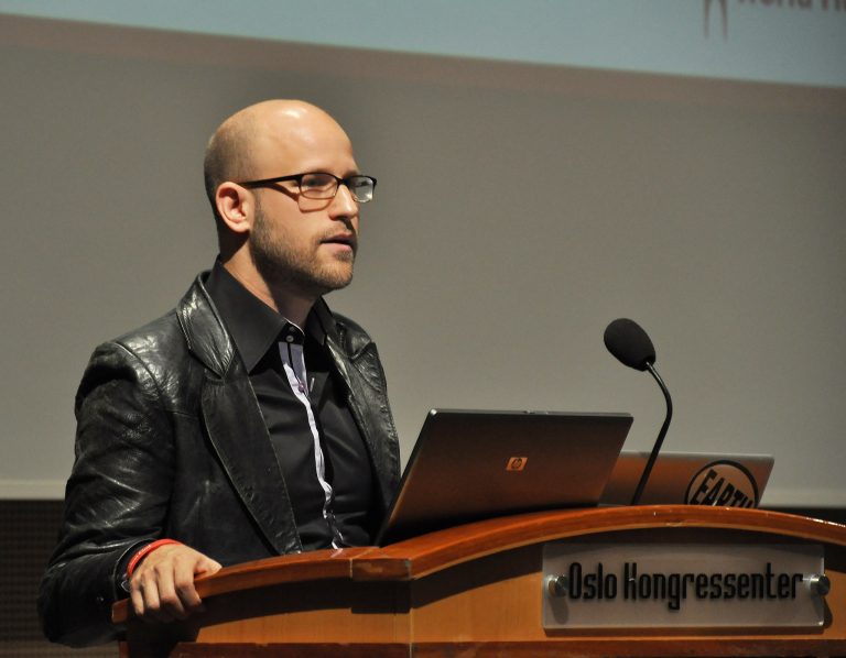 Greg Epstein, kaplán humanistov na Harvarde počas prednášky na svetovom dni humanistov v Oslo v roku 2011. Foto: 
Arnfinn Pettersen/ flickr.com