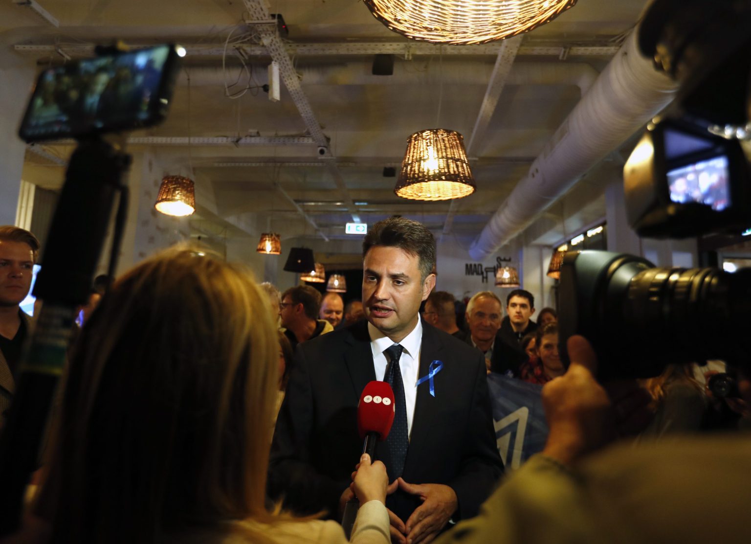 Opozičný líder Péter Márki-Zay.
Foto: TASR/AP