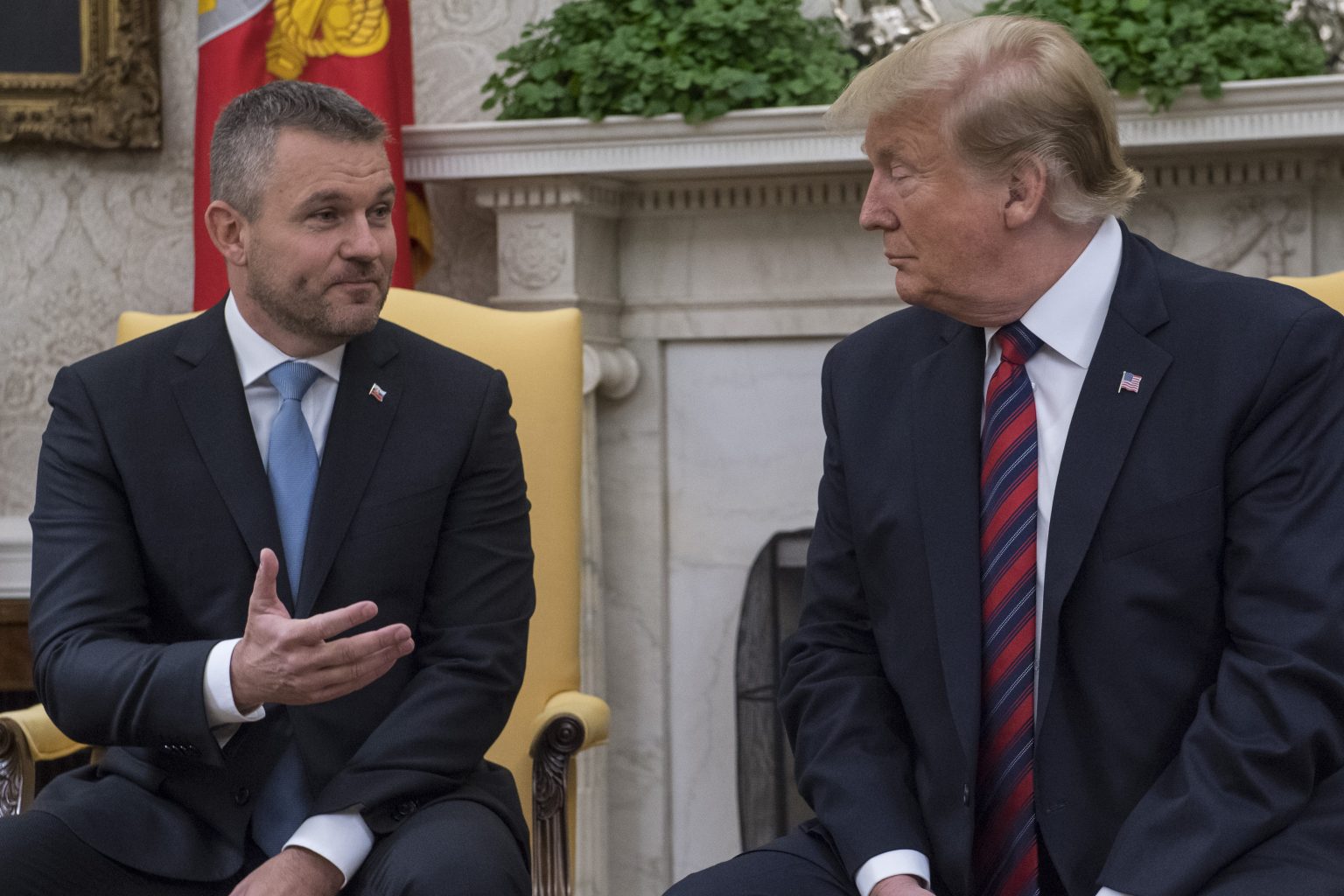Peter Pellegrini (vľavo) 
Donald Trump. Foto: Michal Svítok/TASR