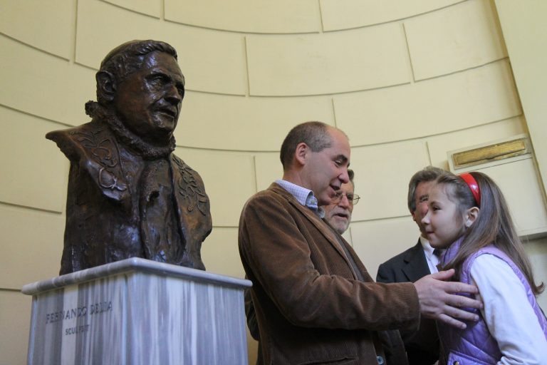 Busta Benedikta XVI. vo Vatikánskych záhradách. Foto: Bohumil Petrík/CNA