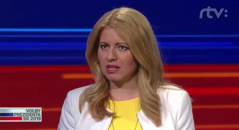 Zuzana Čaputová vo videu šírenom Ľubošom Blahom. Foto: Facebook