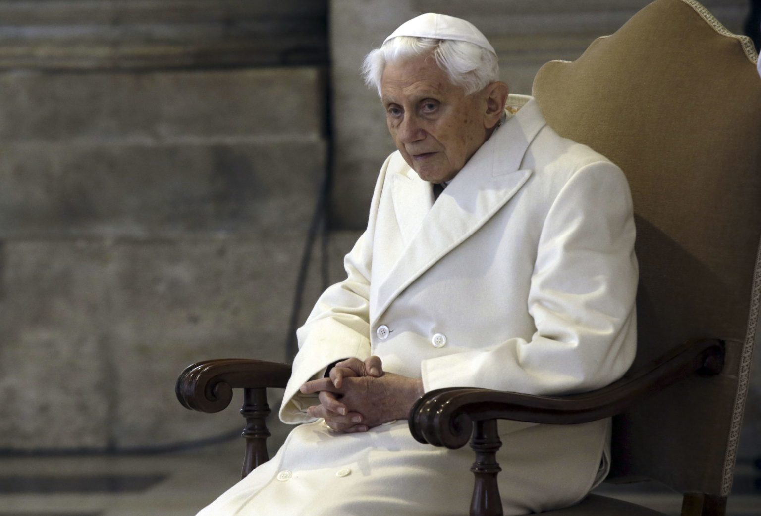 Archívna snímka Benedikta XVI. z decembra 2015. Foto: TASR/AP