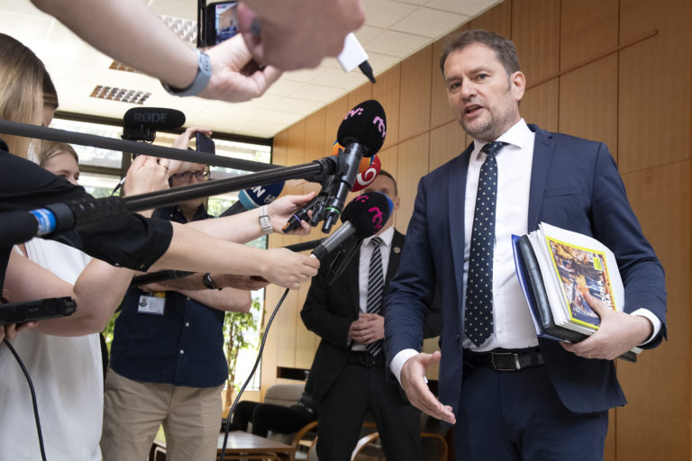 Na snímke podpredseda vlády a minister financií Igor Matovič (OĽaNO) pred 80. rokovaním vlády SR 18. mája 2022 v Bratislave. Foto: Pavel Neubauer/TASR