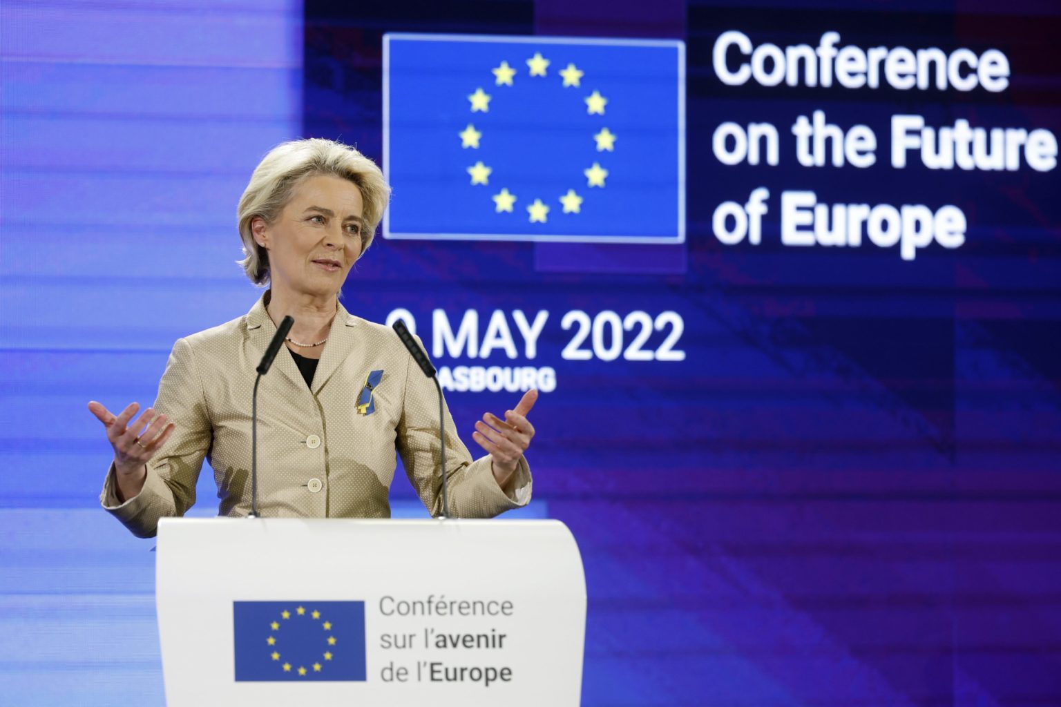 Predsedníčka Európskej komisie Ursula von der Leyenová. Foto: TASR/AP