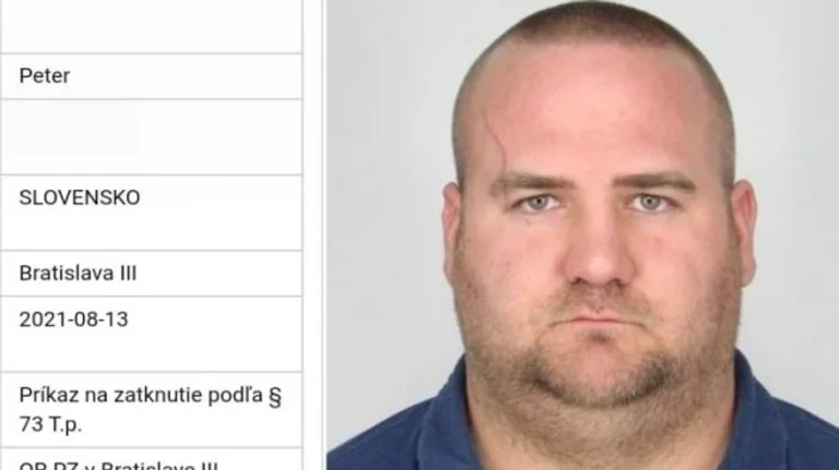 Peter Petrov na policajnej fotografii. Foto: Ministerstvo vnútra SR