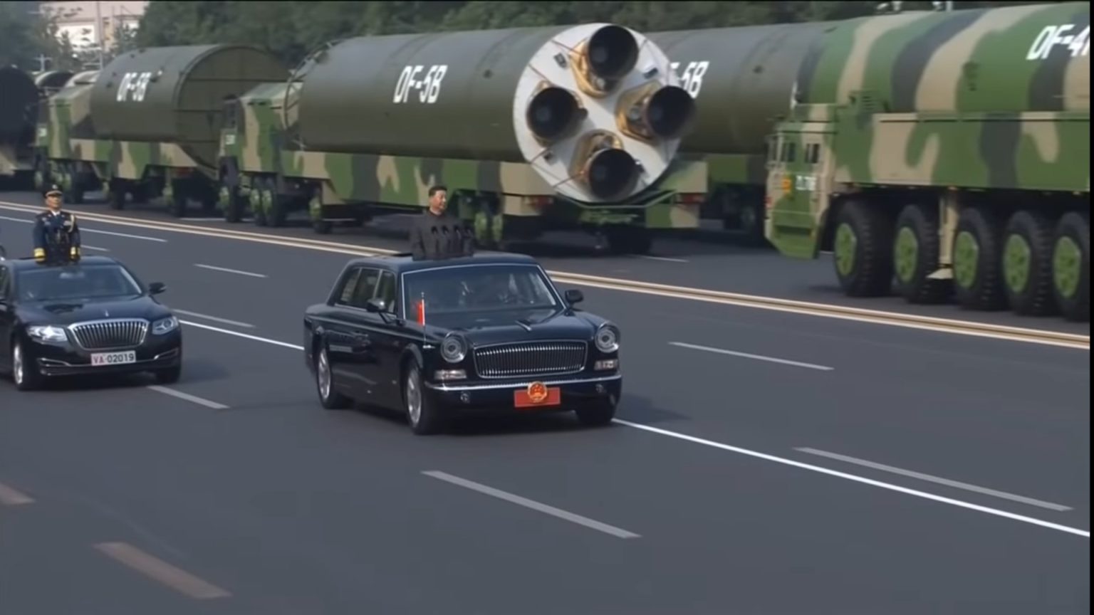 Čínska vojenská prehliadka. Foto: CNA/YouTube