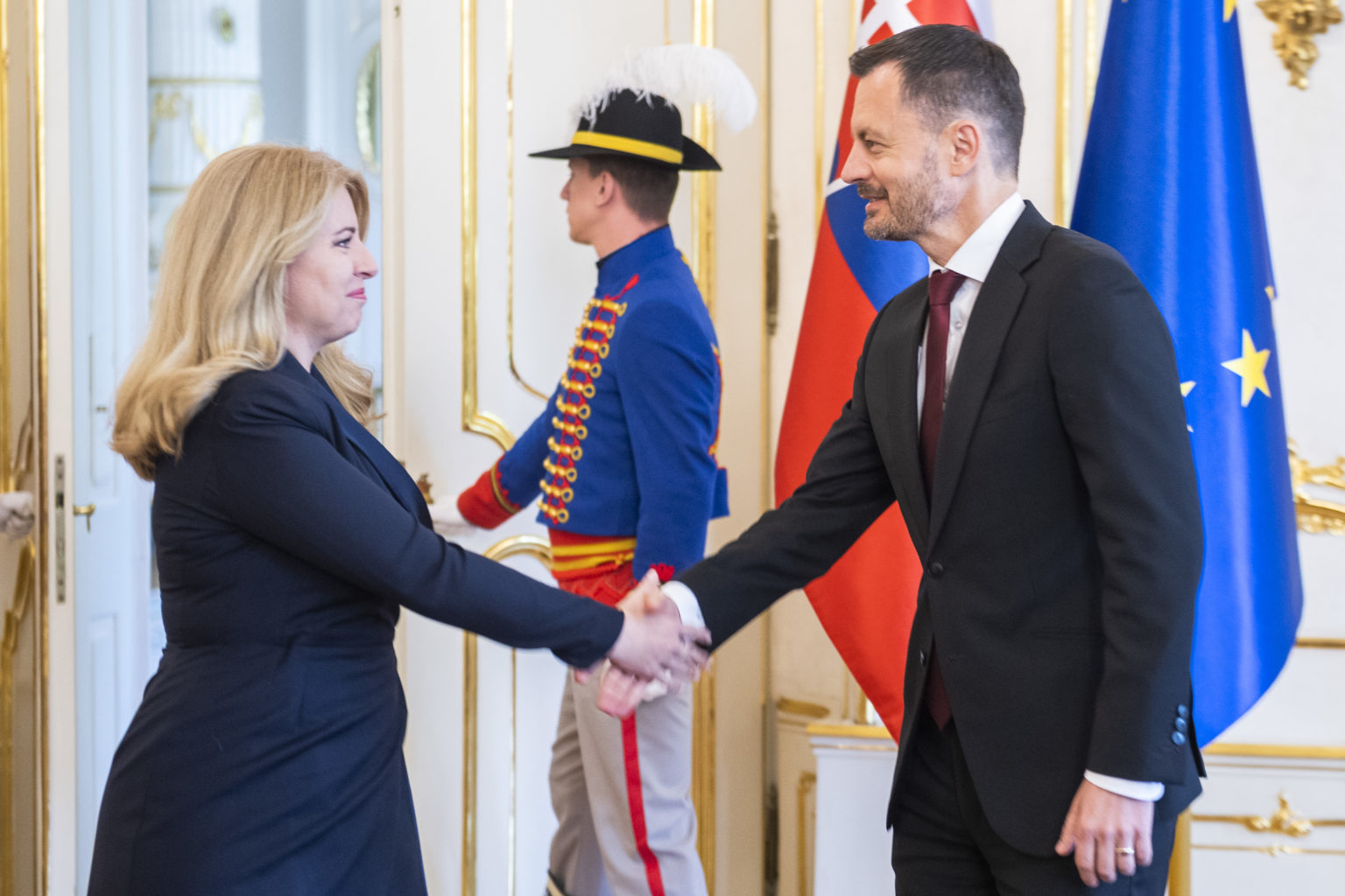 Na snímke staršie stretnutie prezidentky s predsedom vlády. Foto: Jaroslav Novák/TASR