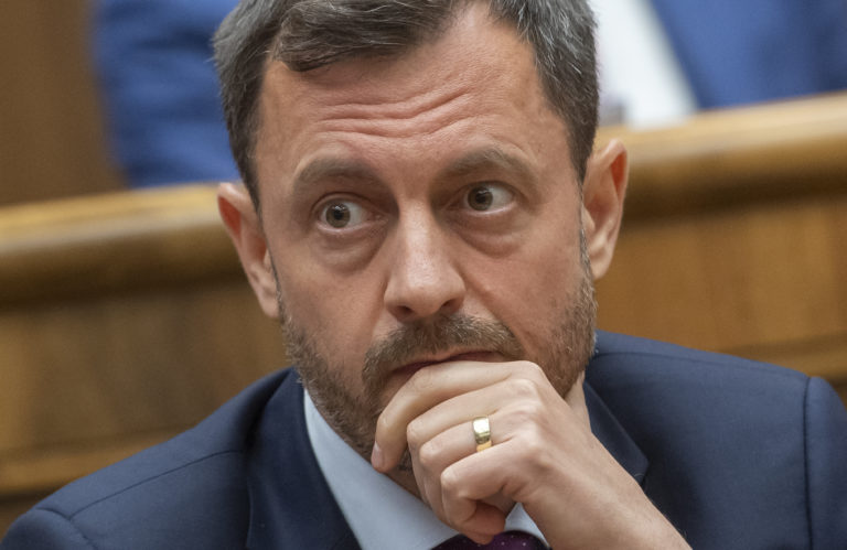 Premiér Eduard Heger. O jeho vláde sa hovorilo, že je najkonzervatívnejšia v slovenských dejinách. Foto: Martin Baumann/TASR