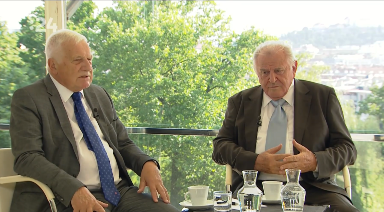 Václav Klaus a Vladimír Mečiar. Foto: Reprofoto RTVS