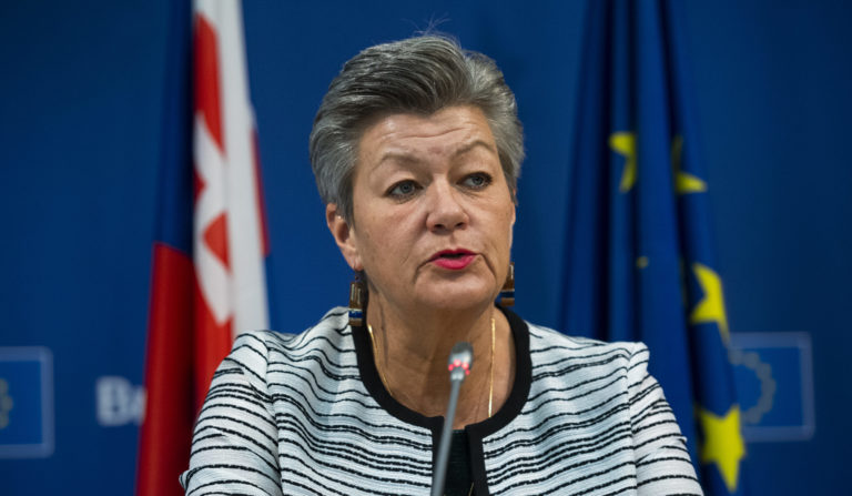 Na snímke európska komisárka pre vnútorné záležitosti Ylva Johanssonová počas návštevy SR . marca 2022. Foto: TASR/AP