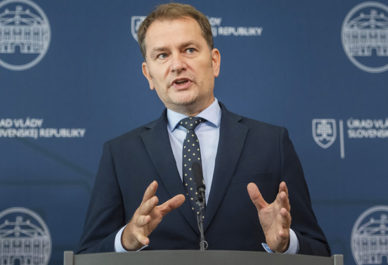 Na snímke podpredseda vlády a minister financií SR Igor Matovič (OĽaNO) počas tlačovej konferencie po rokovaní 104. schôdze vlády SR 21. septembra 2022 v Bratislave. Foto: Martin Baumann/TASR