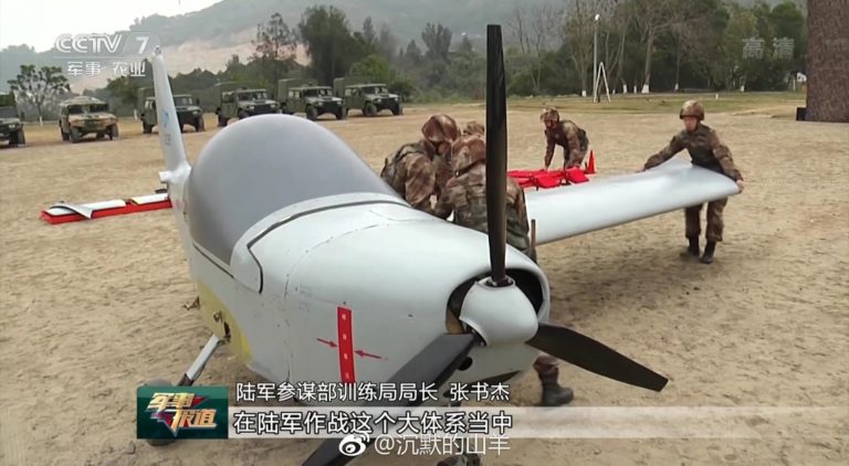 Bezpilotný čínsky dron BZK-007. Zdroj snímky: Twitter