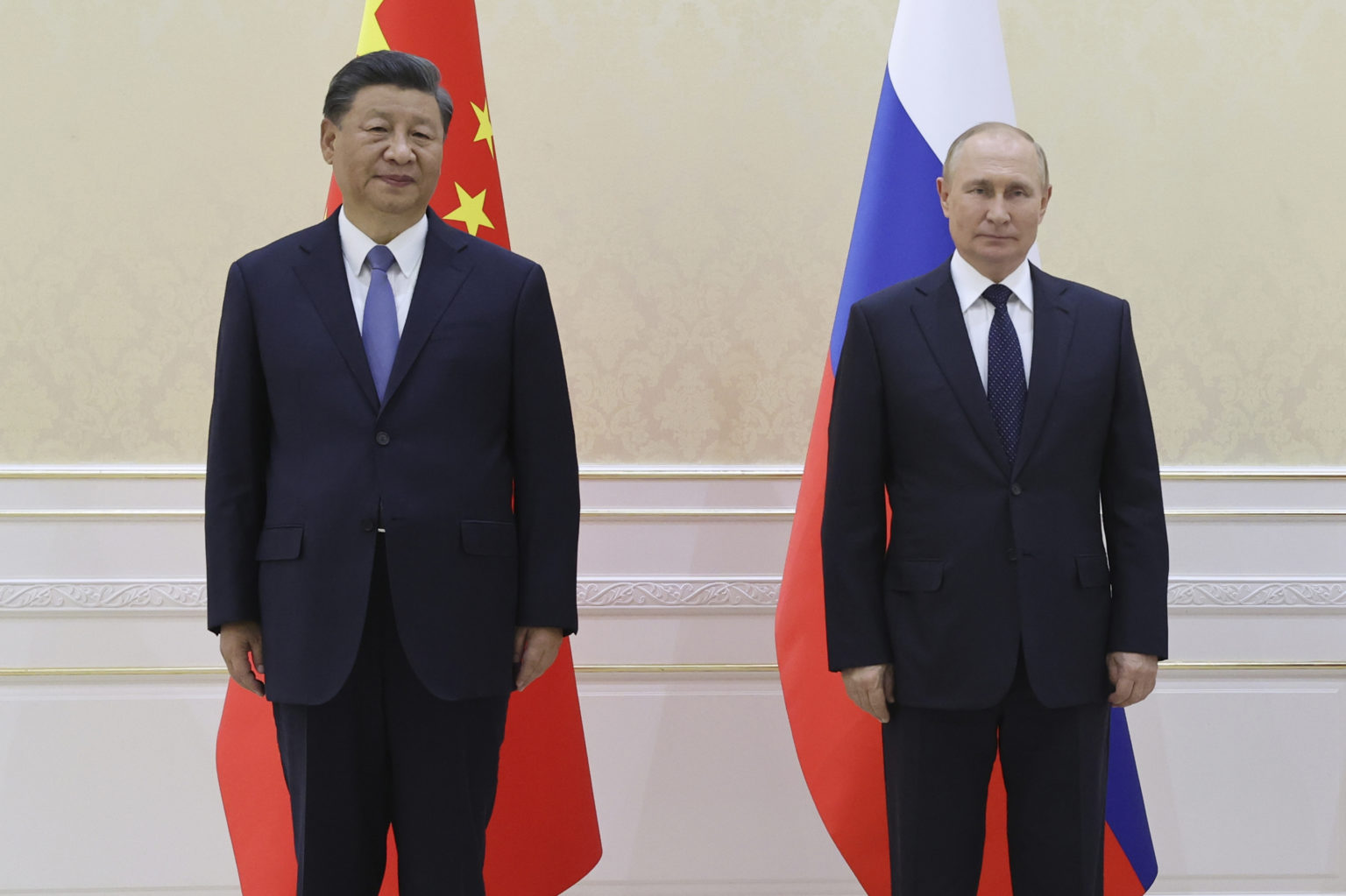 Si Ťin-pching a Vladimir Putin. Foto: TASR/AP