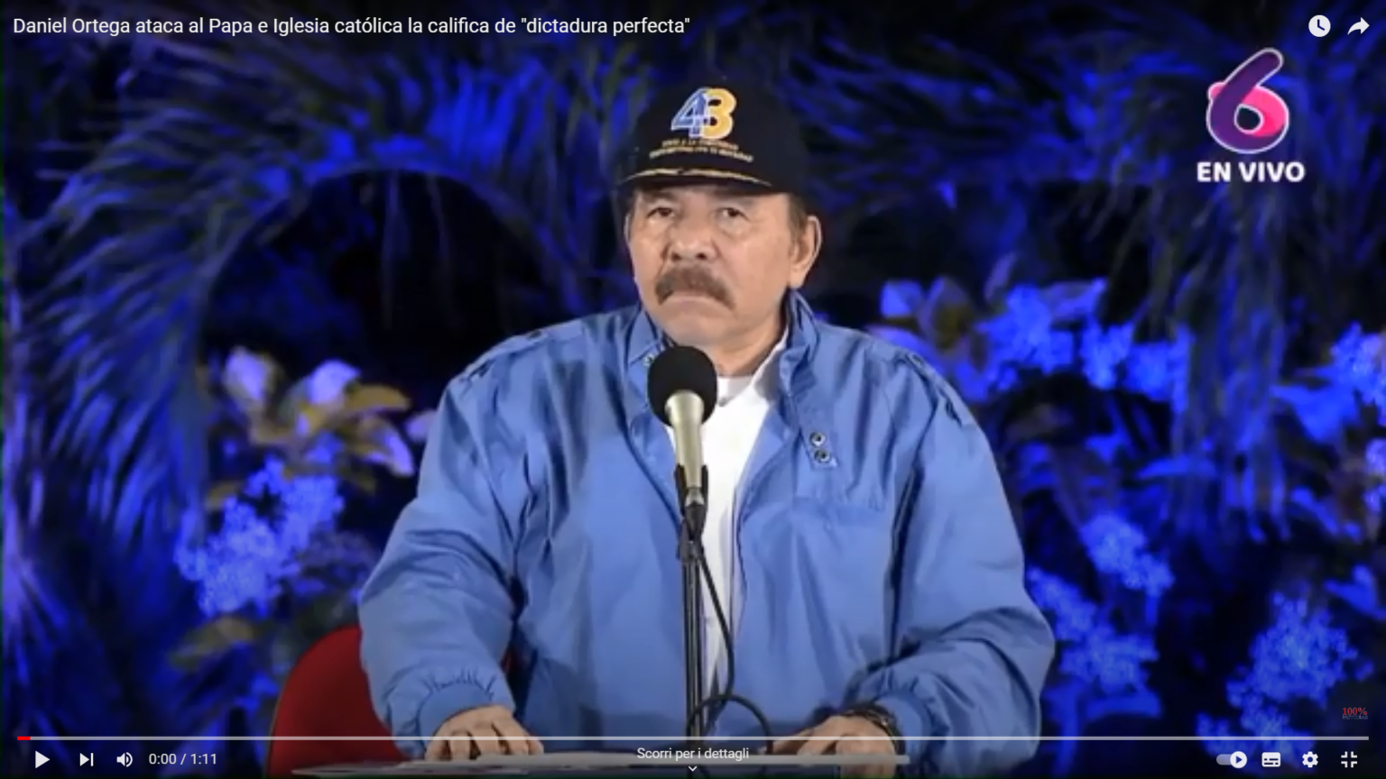 Daniel Ortega Saavedra, prezident Nikaraguy. Foto: Youtube
