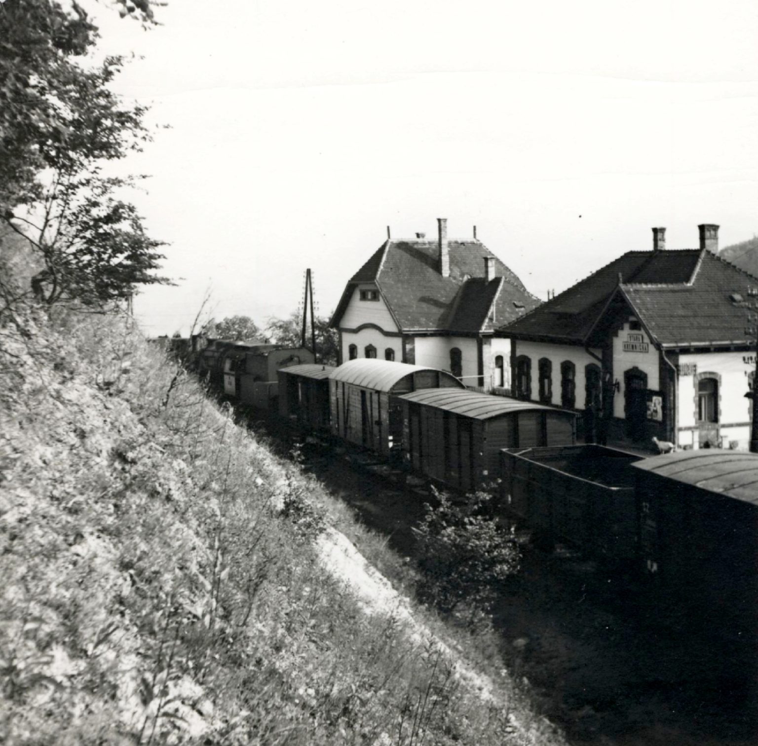 Železničná stanica Stará Kremnička v roku 1943. Foto: archív F. Kovára/Múzeum ŽSR