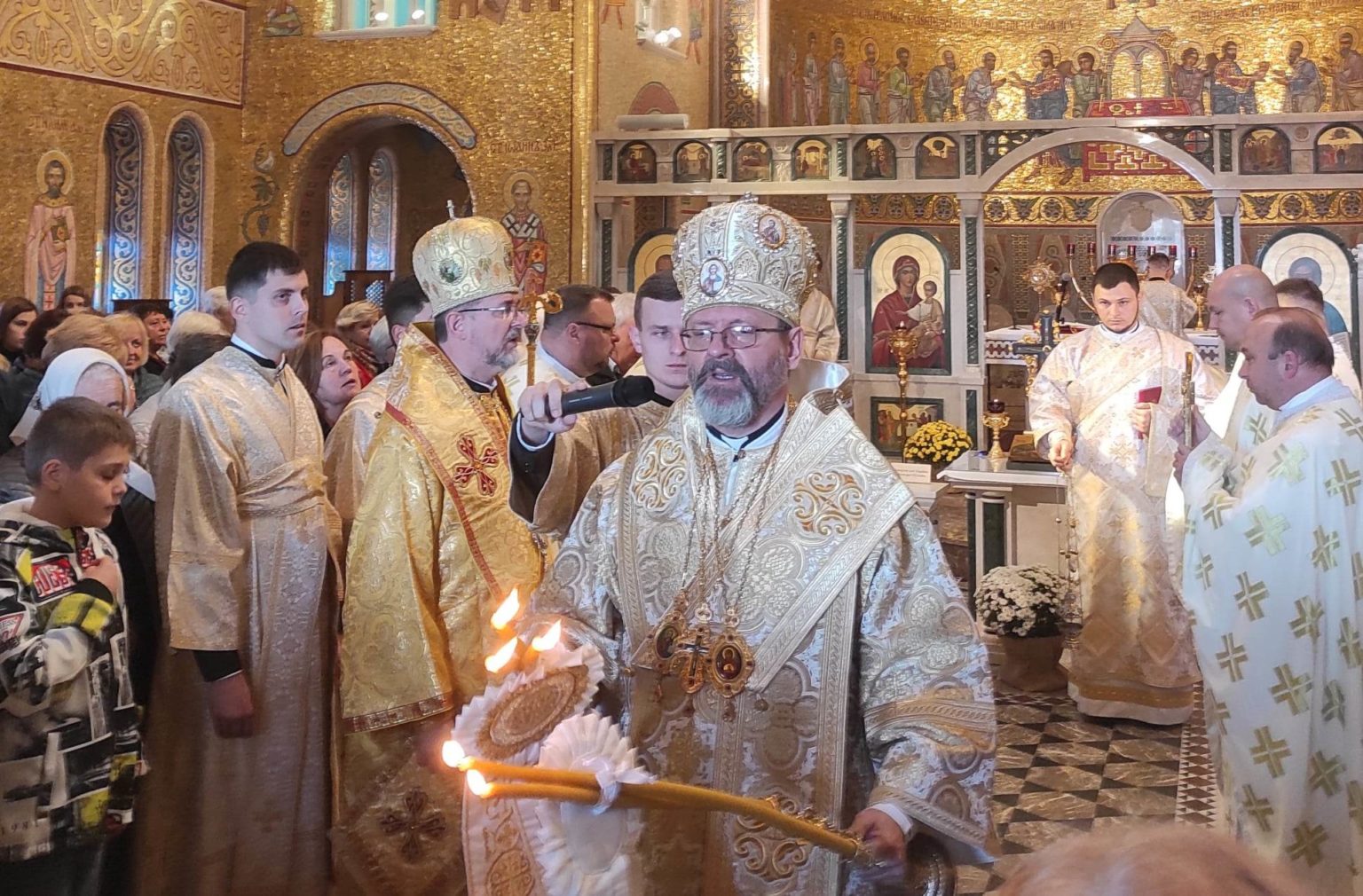 Ukrajinský arcibiskup Sviatoslav Ševčuk v rímskej Bazilike svätej Sofie. Foto: Bohumil Petrík