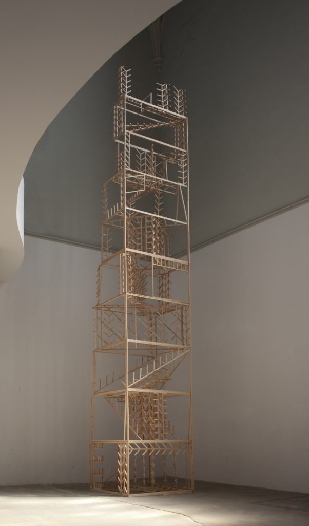 Štefan Papčo: Architektúra Vysokých Tatier, 2013, drevo, verzia of 3+2. Majetok autora, foto: archív autora