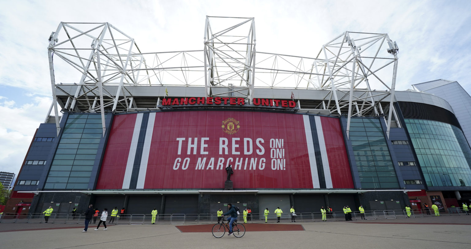 Pohľad na Old Trafford, štadión klubu Manchester United. Foto: TASR/AP